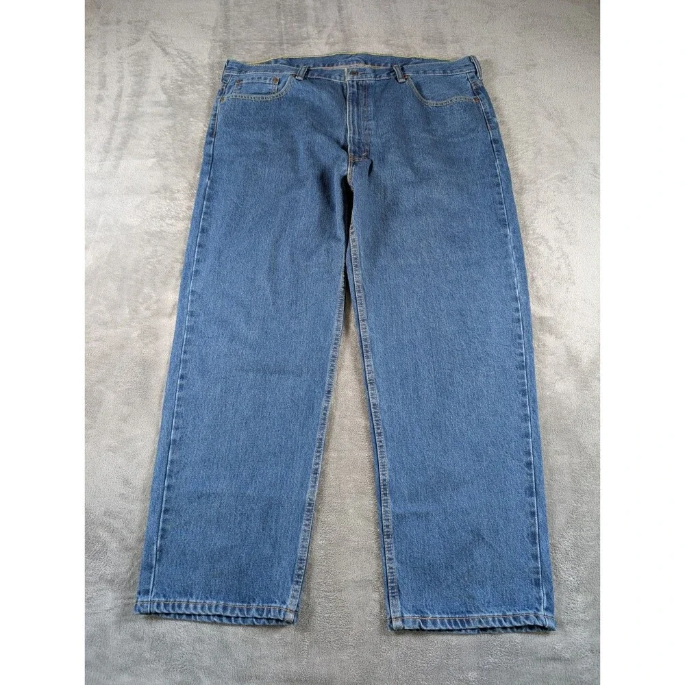 Levi's 550 Jeans Mens 44x30 Blue Denim Relaxed Fit Straight Leg Cotton Casual